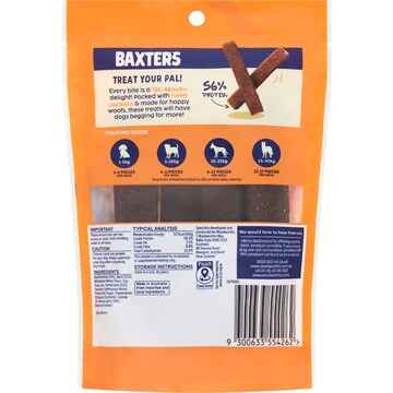 Baxter's Dog Treat Rawhide Chew Bars Beef 5 pack