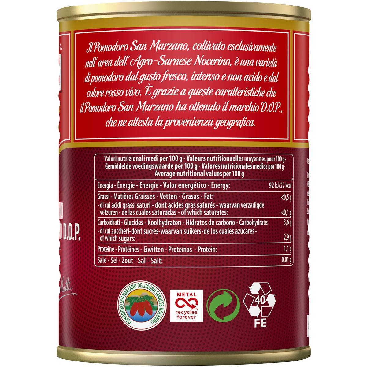 Mutti Pomodoro San Marzano Tomatoes 400g