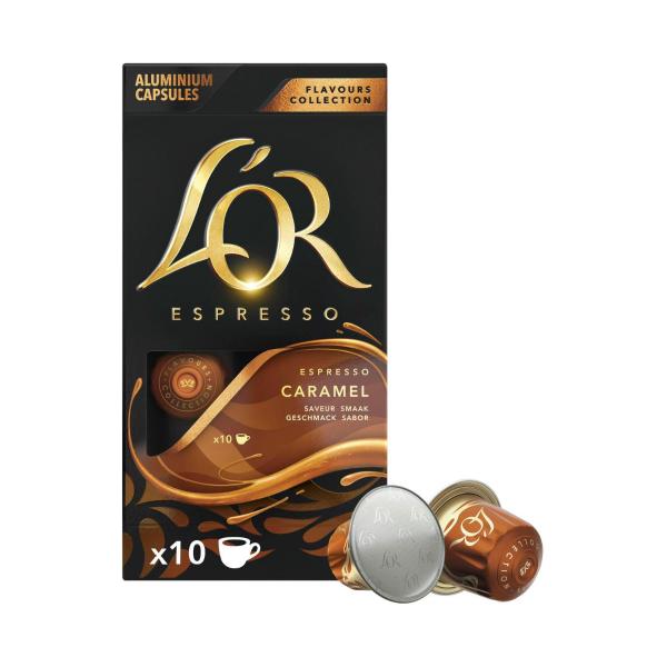 L'OR ESPRESSO CARAMEL COFFEE CAPSULES NESPRESSO* COMPATIBLE 10PK