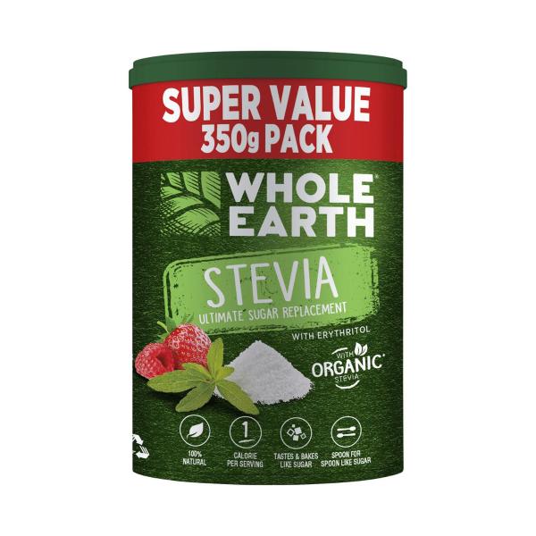 WHOLE EARTH STEVIA SUGAR REPLACEMENT SUPER VALUEPACK 350G