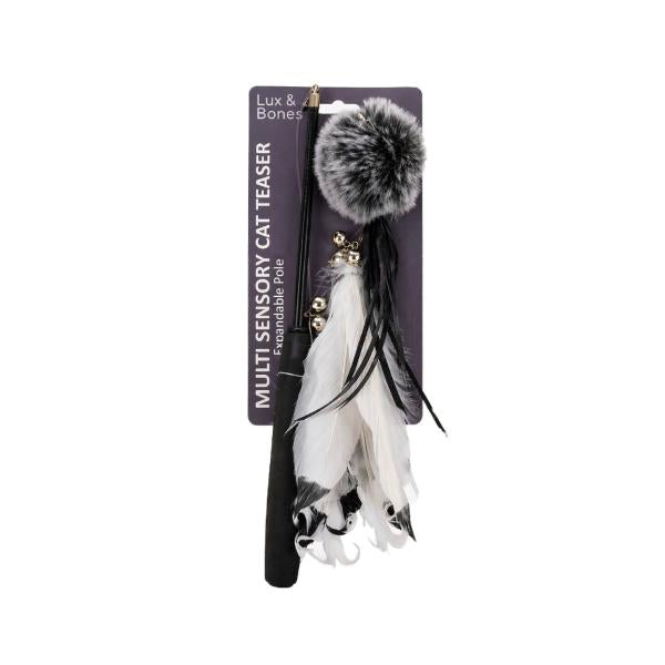 LUX & BONES INTERCHANGEABLE CAT TOY WITH EXTENDABLE 1M POLE SML 1 PACK