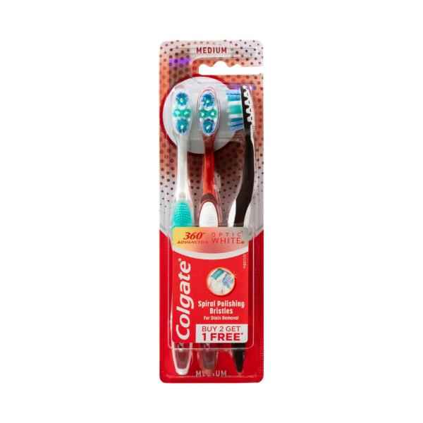 360 Optic White Toothbrush Medium