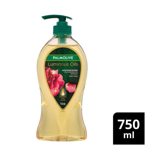 PALMOLIVE BODY WASH LUMINOUS OILS MACADAMIA OIL & PEONY 750ML