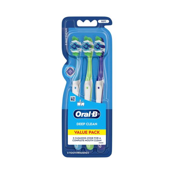 ORAL B COMPLETE 5 WAY CLEAN SOFT TOOTHBRUSH 3 PACK