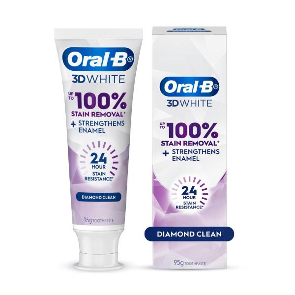 ORAL B 3D WHITE LASTING WHITE ENAMEL STRONG TOOTHPASTE 95G