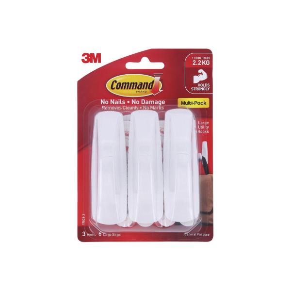 COMMAND LARGE PICTURE GENERAL PURPOSE HOOKS VALUE PACK 3PK