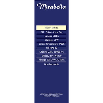 Mirabella LED Candle ES 5W 500Lm Warm White each