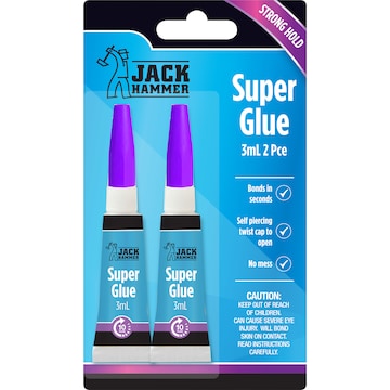 Jack Hammer Super Glue 3mL x 2 pack