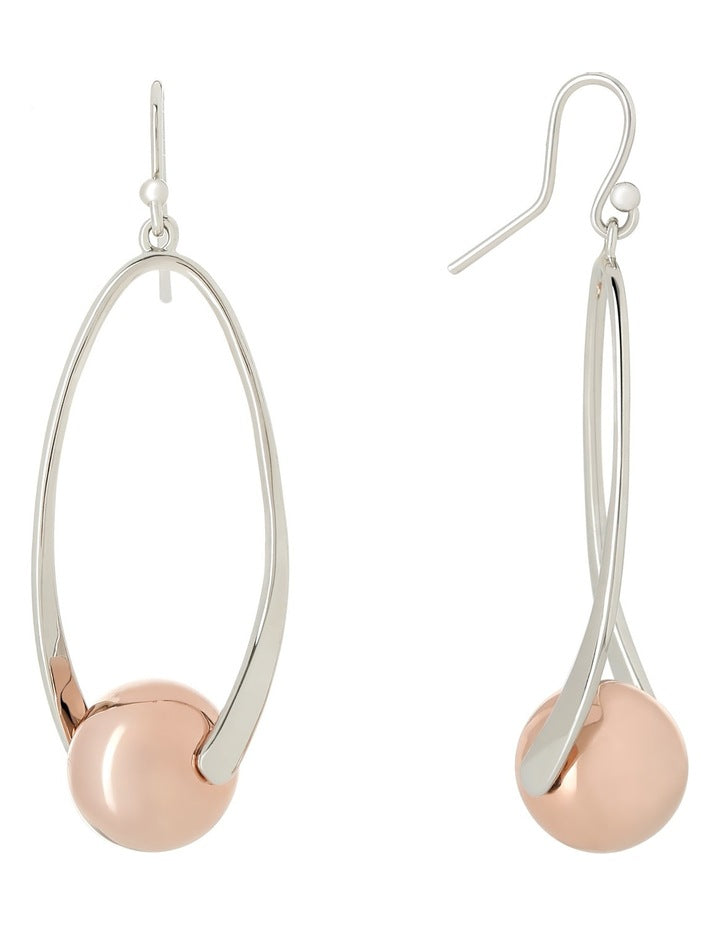 Pearl Story Rhodium Earrings in Silver