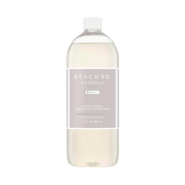 BEACH RD NATURALS SANDALWOOD GERMANIUM & BERGAMOT HANDWASH REFILL 1L