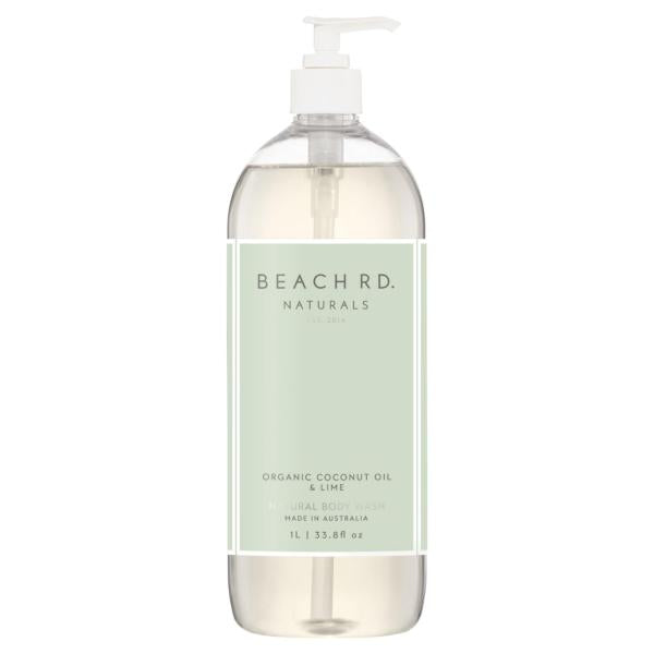 BEACH RD NATURALS ORGANIC COCONUT OIL & LIME CASTILE BODY WASH 1L