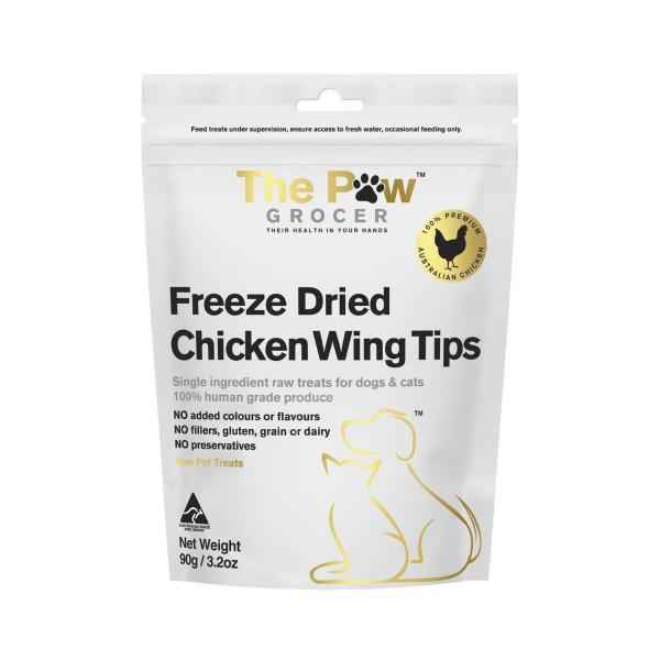 THE PAW GROCER FREEZE DRIED CHICKEN WING TIPS DOG TREAT 90 GRAM