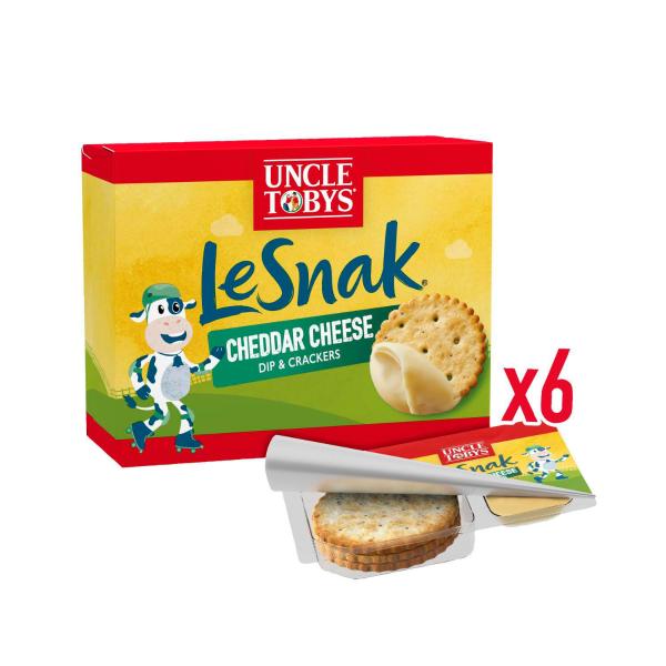 UNCLE TOBYS LE SNAK CHEESE DIP AND CRACKERS CHEDDAR KIDS LUNCHBOX SNACK