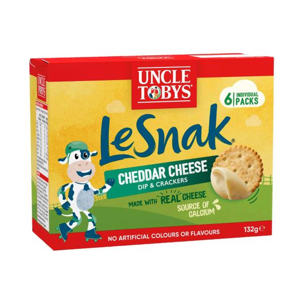 Le Snak Cheddar Cheese Dip & Crackers School Lunchbox Snacks