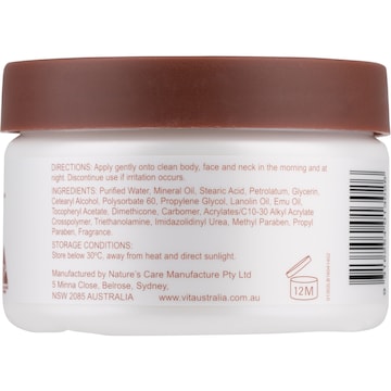 Vitaustralia Emu Oil Cream 250g