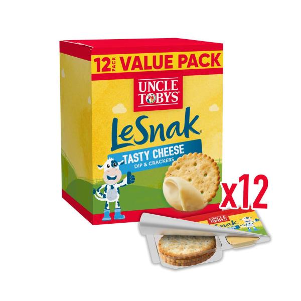 UNCLE TOBYS LE SNAK CHEESE DIP AND CRACKERS SNACK TASTY FAMILY VALUE LUNCHBOX