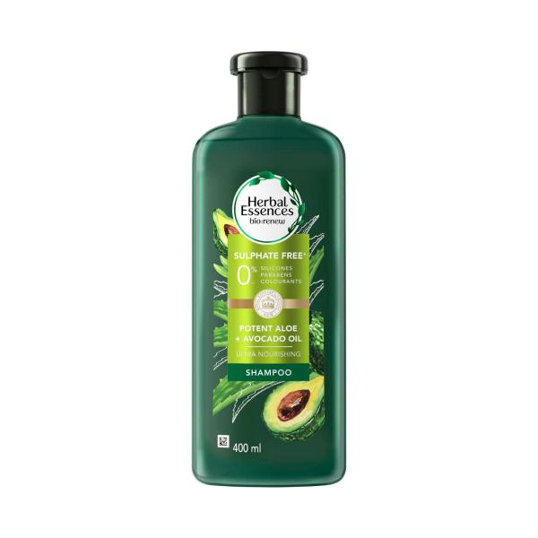 HERBAL ESSENCES SHAMPOO POTENT ALOE + AVOCADO OIL 400ML