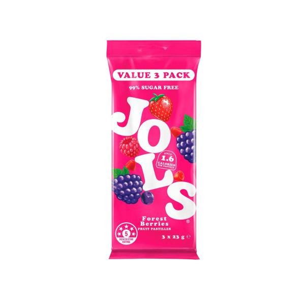 JOLS SUGAR FREE PASTILLES 3 PACK FOREST BERRIES
