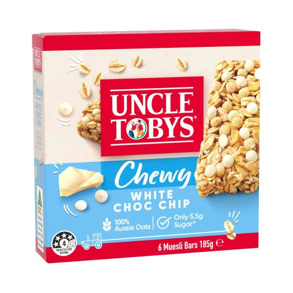 Chewy White Choc Chip Muesli Bars School Lunchbox Snacks