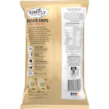 Simply Potato Chips Tangy Herb & Spice 120g