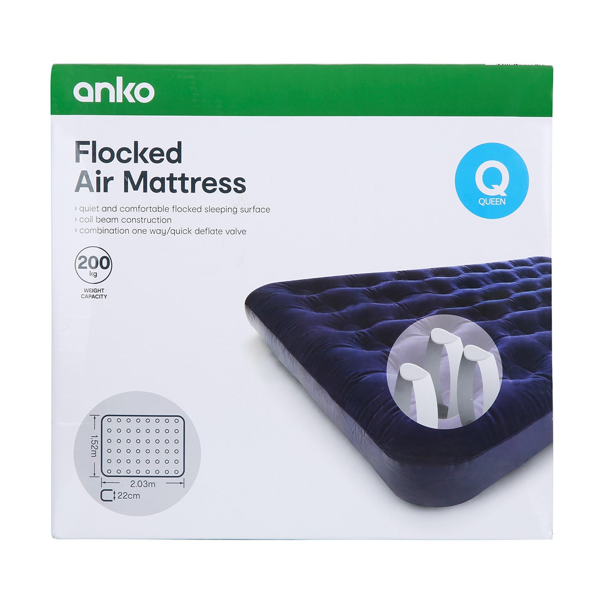 Flocked Air Mattress - Queen Bed