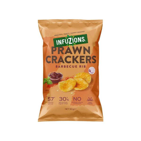 INFUZIONS PRAWN CRACKERS BBQ 90G