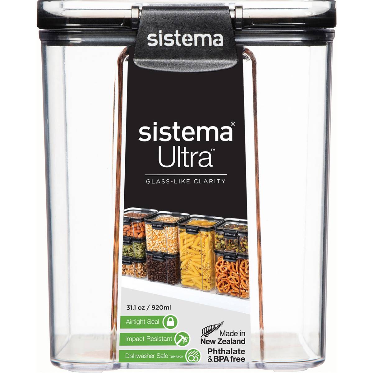 Sistema Ultra Tritan Canister Square 920ml Each