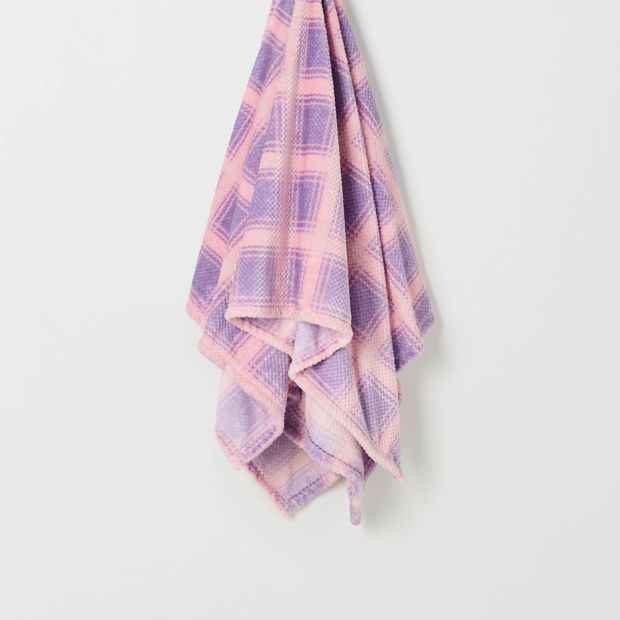 Brooke Check Throw - Pale Lilac