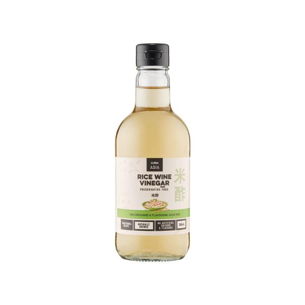 COLES ASIA RICE WINE VINEGAR 340ML