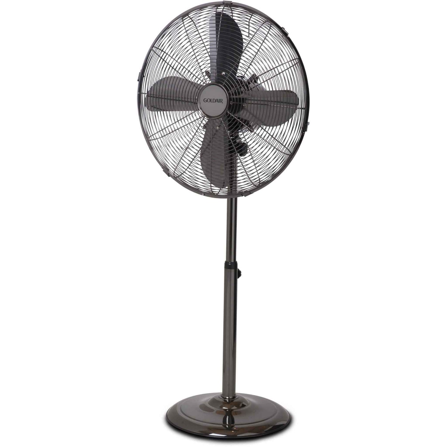 Goldair 45cm Pedestal Fan (Black Chrome)