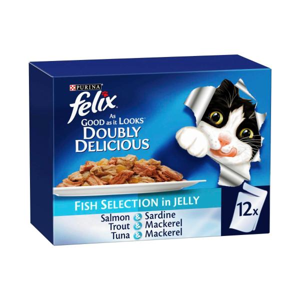 Doubly Delicious Fish Selection Cat Food 85G