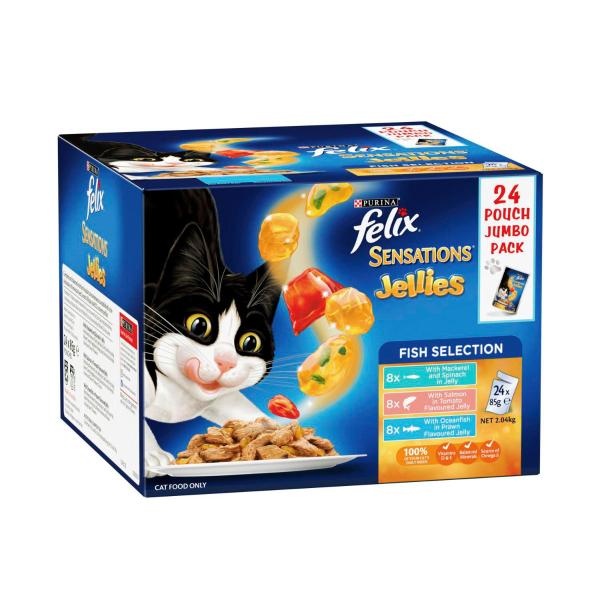 Cat Food Sensations Jelly Fishy 24x85g