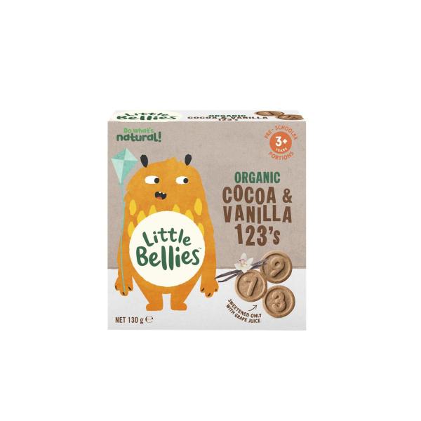 Organic Cocoa & Vanilla 123's Biscuits