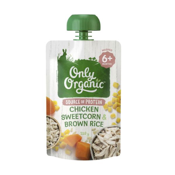 Chicken Sweetcorn & Brown Rice Baby Food Pouch 6+ Months