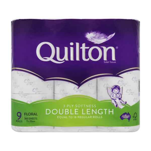 3 Ply Floral Print Soft Double Length Toilet Paper