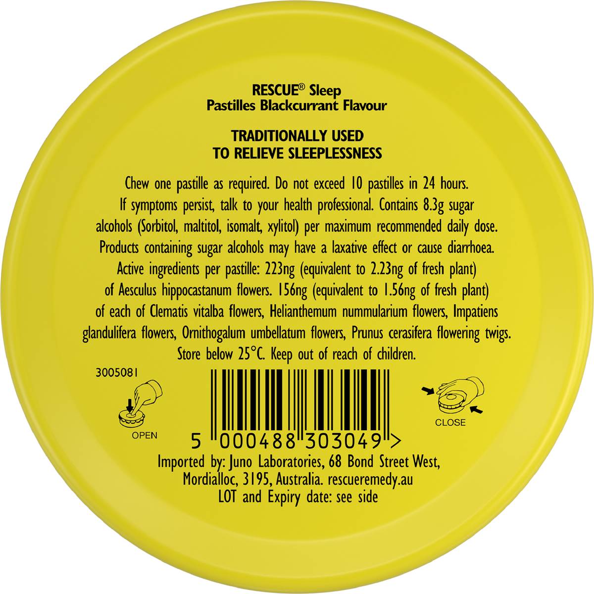 Rescue Remedy Sleep Pastilles Blackcurrant 50g