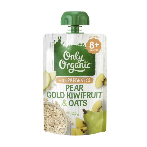 Pear Gold Kiwifruit & Oats Baby Food Pouch 8+ Months