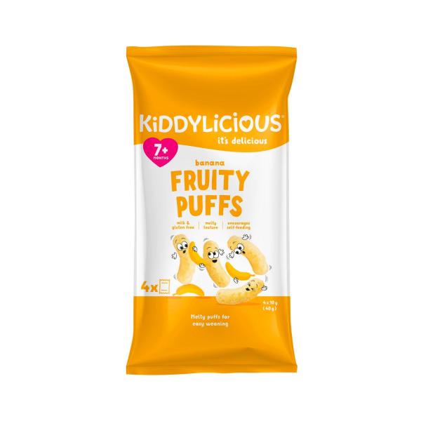 KIDDYLICIOUS BANANA FRUTY PUFFS 4 PACK