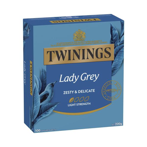 TWININGS LADY GREY TEA BAGS 100 PACK