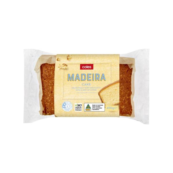 COLES MADEIRA CAKE 450G