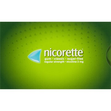 Nicorette Quit Smoking Nicotine Gum Classic 2mg Regular Strength 210 pack