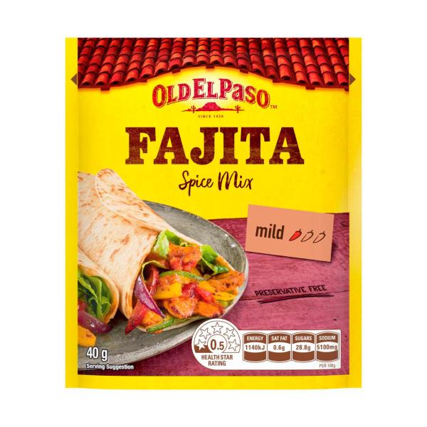 OLD EL PASO FAJITA SPICE MIX 40G