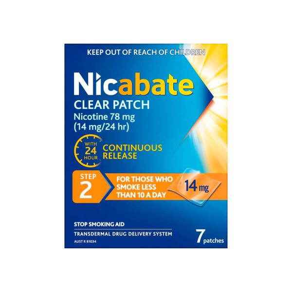 NICABATE CQ PATCHES:CLEAR 14MG:.:7 PACK