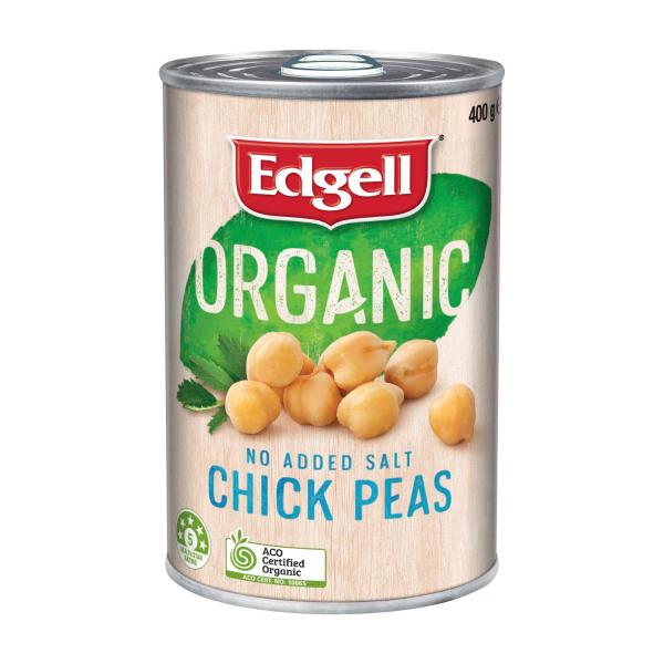 EDGELL NO ADDED SALT ORGANIC CHICKPEAS