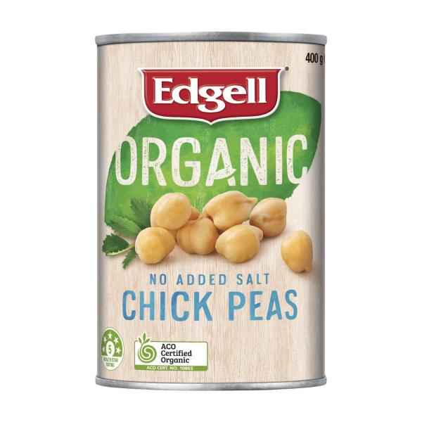 EDGELL NO ADDED SALT ORGANIC CHICKPEAS