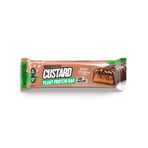 MUSCLE NATION CUSTARD PLANT PROTEIN BAR CHOC HAZELNUT 50G