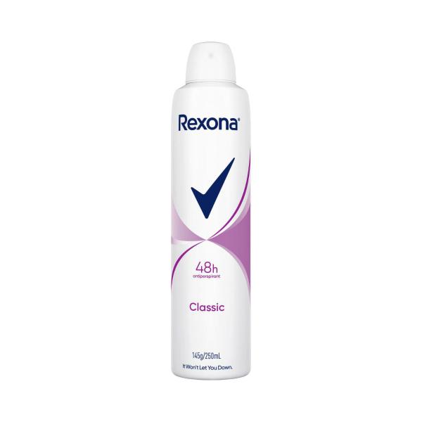 REXONA WOMEN DEODORANT 48HR AEROSOL CLASSIC 250ML