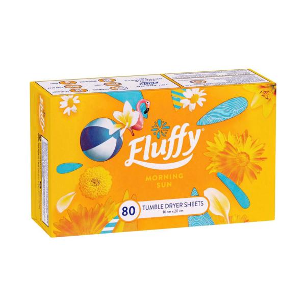 FLUFFY DRYER SHEET MORNING SUN 80PK