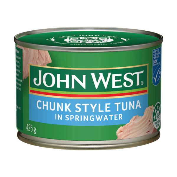 JOHN WEST TUNA:SPRINGWATER:.:425 GRAM
