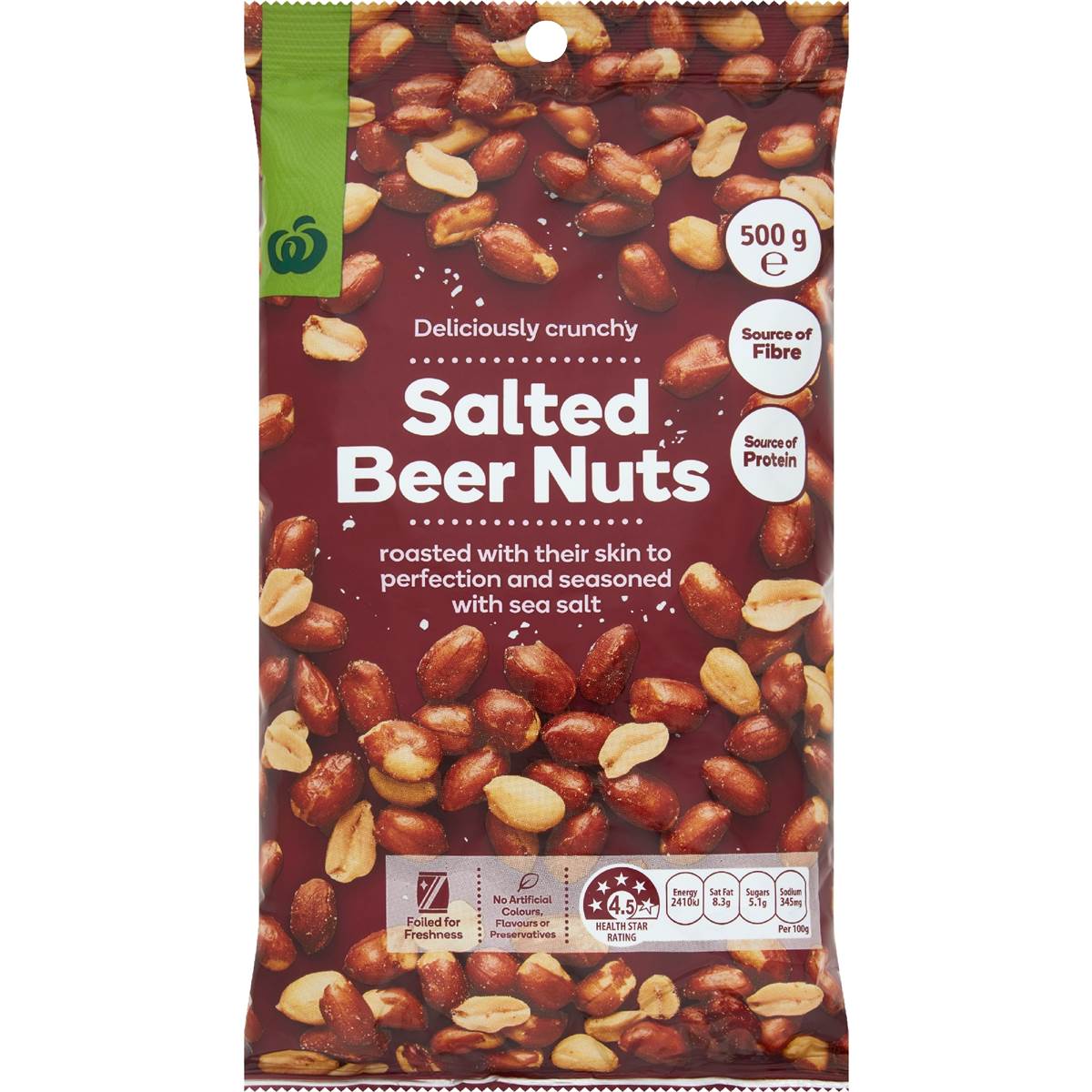 Woolworths Salted Beer Nuts 500g